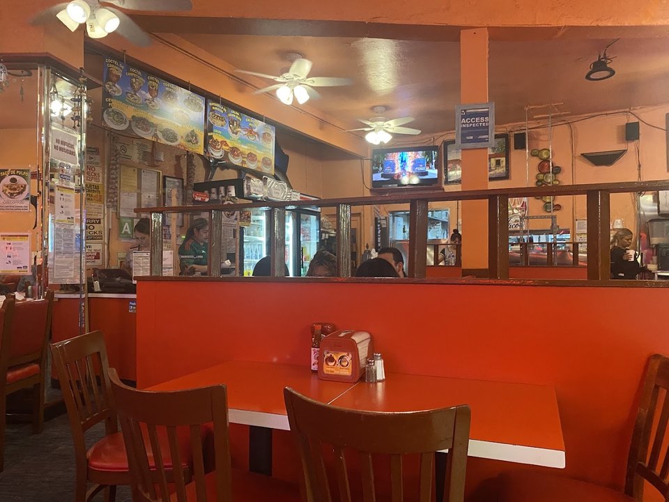 Fresh ceviche, shrimp, and tostadas served together.