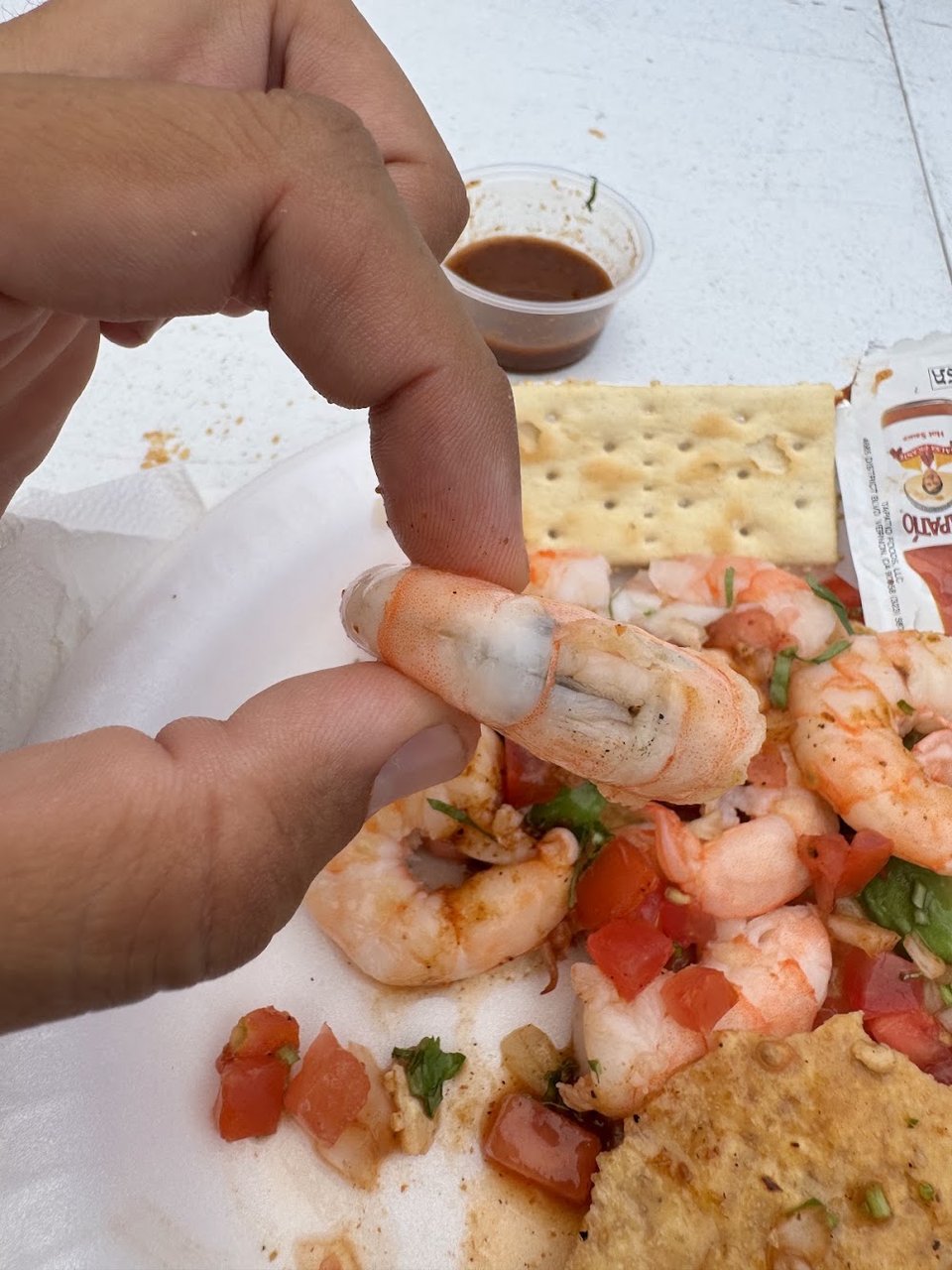 Boiled Shrimp with Pico De Gallo
